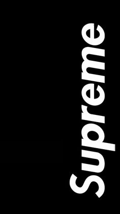 a black background with the words supreme in white letters on it and an image of a skateboarder