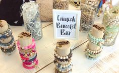 Crystal Bracelet Display Ideas, Bracelet Displays Tables For Craft Shows, Craft Fair Bracelet Display Ideas, Bracelet Booth Display Ideas, Build Your Own Bracelet Bar, Bracelet Display Ideas Craft Fairs, Bohemian Bracelets For Gift, Fair Trade