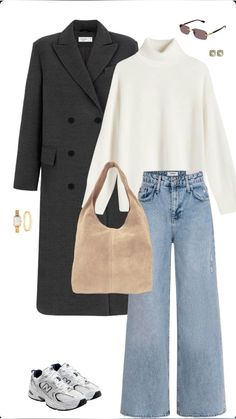 Minimalist Spring Outfits, Scandinavian Outfit, Fashion Midsize, Midsize Outfits, Outfit Primavera, Casual Day Outfits, Paris Outfits, Cold Weather Fashion, Cold Weather Outfits