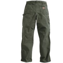 Carhartt� Loose-Fit Washed Duck Utility Work Pants are as comfortable as they are durable. The full seat and thighs allows for a roomy fit, and the leg openings are large enough to fit easily over your work boots. Rugged 12-oz. 100% cotton ringspun washed duck canvas with plied yarns is garment washed for softness. Bar tacks at vital stress points ensure years of durability. These Carhartt pants have 2 hand pockets, 2 reinforced back pockets, a coin pocket, a tool pocket, a hammer loop, and a ru