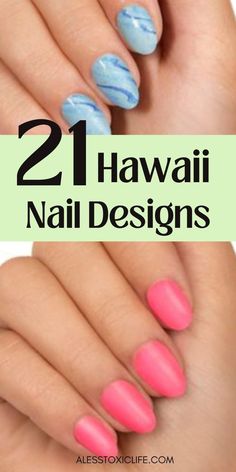 Hawaii nail designs Tropical Nail Art Hawaii, Vacation Nail Ideas, Vacation Nail Designs, Vacation Nails Beach