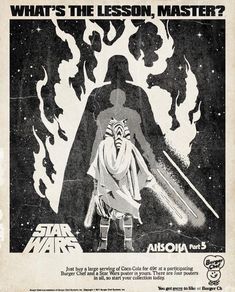 an advertisement for star wars, which is featured in the magazine