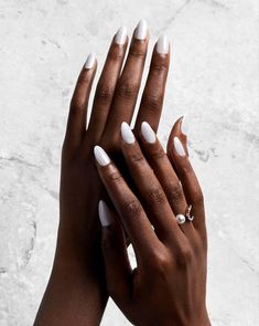 Popular Nail Colors, Pretty Nail Colors, Celebrity Nails, Nail Color Trends, Colors For Dark Skin, White Nail Polish, Popular Nails, Dry Nails, Get Nails