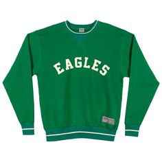 Philadelphia Eagles Vintage Crewneck Sweatshirt – Ebbets Field Flannels Eagles Sweatshirt, Polo Grounds, Nfl Championships, Felt Patch, Vintage Crewneck Sweatshirt, Nfc East, Nfl History, Mud Rooms, Vintage Crewneck