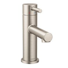 the modern faucet is made from stainless steel and features a single lever handle