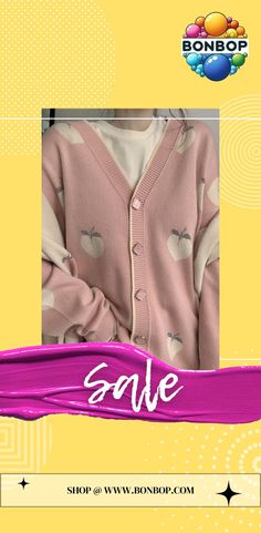 Stay stylish and save big with our fall fashion sale! Shop our colorful collection and wear your joy every day. Autumn Sleeve, Strawberry Print, Trendy Fall Outfits, Light Pink Color, Pink Cardigan, Trendy Fall, Printed Cardigan