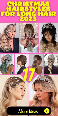 17 Stunning Christmas Hairstyle Ideas for Long Hair in 2023 Hairstyles For Long Hair 2023, Christmas Hairstyles For Long Hair, Long Hair 2023, Hairstyle Ideas For Long Hair, Christmas Hairstyle, Ideas For Long Hair, Casual Braids, Long Hair Trends, Hair To One Side