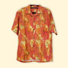 1960s Streetwear Surfer Orange Floral Print Hawaiian Shirt Tropicana Honolulu Great condition, would be rad for a skater or indie aesthetic. This shirt is VERY vibrant and definitely a statement piece! 22.5" chest 28.5" length #summer #beach #streetwear #surfer #skater Beach Streetwear, Male Shirts, Orange Streetwear, Orange Floral Print, Indie Aesthetic, Honolulu, Hawaiian Shirt, Summer Beach, Statement Pieces