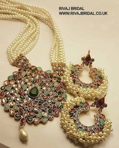 Asian Bridal Jewellery, Pakistani Bridal Jewelry, Mehndi Design Pictures, Jewel Tone Wedding, Kundan Jewelry, Beaded Jewelry Necklaces, Real Gold Jewelry, Indian Jewelry Sets, Kundan Earrings