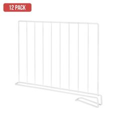 a white metal barricade with 12 pack