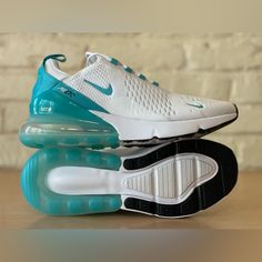 Nike Women Air Max 270 White Dusty Cactus Sneakers Size 12/Men 10.5 Ah6789-119 Nike Converse, 270 Nike, Custom Sneakers Diy, Nike Shoes Outfits, Volleyball Shoes, Jordan Shoes Retro, Pretty Shoes Sneakers