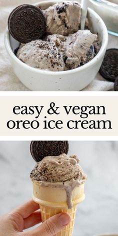 vegan cookies and cream ice cream Ice Cream Recipe No Churn, Vegan Cookies And Cream, Vegan Ice Cream Brands, Cookies And Cream Ice Cream, Coconut Oil Chocolate, Ice Cream Recipes Machine, Chocolate Recipes Easy