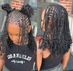 Boho flip over Fulani braids Natural Plaits Hairstyles For Kids, Cute Christmas Hairstyles For Kids Black, Christmas Braids Hairstyles Black Kids, Christmas Hairstyles For Black Kids, Braided Hairstyles For Black Teens, Christmas Hairstyles For Kids Black, Kids Fulani Braids, Kids Braided Hairstyles With Beads, Cute Hairstyles For Black Kids