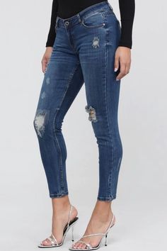 Mid Waist Distressed Jeans I Womens Mid Rise Ripped & Distressed Jeans Levi Jeans, Denim Jeans