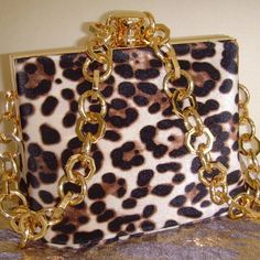 Topshop Handbag Measures Approx. 6 Inches Tall (With Clasp Almost 7 Inches Tall), 7 1/2 Inches Wide, And 4 1/4 Inches Deep. Has A Faux Suede Or Velvety Feel To It. Beautiful Gold-Tone Link Chain Measure Appts. 26 Inches, So It Has About A 13 In Drop. It Can Be Worn Over The Shoulder Or Carried In Hand. Black Interior. Brand New! Tan Square Evening Bag, Tan Rectangular Clutch For Evening, Tan Clutch Bag For Evening, Tan Rectangular Bag With Chain Strap, Elegant Evening Shoulder Bag In Leopard Print, Leopard Print Rectangular Party Bag, Rectangular Leopard Print Shoulder Bag With Gold-tone Hardware, Leopard Print Rectangular Shoulder Bag With Gold-tone Hardware, Party Leopard Print Rectangular Bag