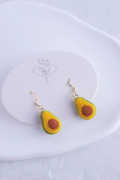 FREE SHIPPING ON $35.00 These beautiful Crochet earrings are handmade. It takes lots of time to crochet. I hope you can enjoy it. It is a perfect gift for friend, Wedding, Anniversary, Valentine's day and Mothers day, etc. Package time: 1-2 business days  Deliver time：I located Southern California. If you are in the United States, The package usually take 3-5 business days to receive it. Shipping: USPS and UPS depending on the location.  Finished items : Everything I sell are finished items crocheted by hand. If you have any problem, feel free to contact me. 100% handmade with Love Cute Handmade Drop Earrings, Handmade Casual Dangle Earrings, Cute Beaded Earrings For Gift, Cute Beaded Earrings For Gifts, Crochet Drop Earrings For Gift, Crochet Drop Earrings As Gift, Cute Handmade Yellow Earrings, Cute Handmade Jewelry For The Beach, Handmade Green Earrings For Summer