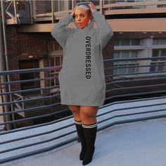 Streetwear Letter Print Loose Sweatshirt Dresses Fall Crew Neck Dress With Letter Print, Sweatshirt Dresses, Oversized Hoodies, Oversize Hoodie, Sweatshirt Dress, Fashion Flats, Letter Print, Army Green, 1 Million