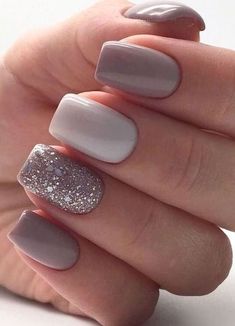 Glitter Gel Nail Designs, Nagellack Trends, Square Nail Designs, Nail Colors Winter, Short Square Nails, Nail Art Designs Summer, Glitter Gel Nails, Her Nails