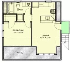 the floor plan for a two bedroom apartment with an attached bathroom and living room area