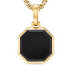 Our Amulets are an ode to individuality, representing a range of symbols, talismans, and motifs. The collectable designs can be worn alone on a chain or paired together to create meaningful expressions of personal style. 18-karat yellow gold • Black onyx • Amulet, 16 x 16mm • Total length, 25.7mm Amulet only; chain not included. Luxury 14k Gold Jewelry With Black Enamel, Black 14k Gold Engraved Jewelry, Engraved 14k Black Gold Jewelry, Engraved Black 14k Gold Jewelry, Symbolic Gemstone Jewelry For Formal Occasions, Timeless Black Pendant Necklace, Timeless Black Enamel Necklace, Formal Black Engraved Jewelry, Classic Black Box Chain Necklace