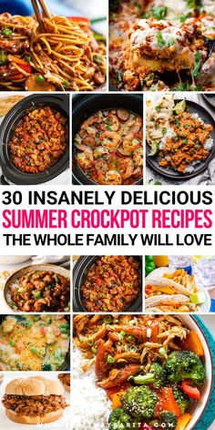 summer crockpot recipes Summer Crockpot Meals, Easy Summer Crockpot Recipes, Summer Crockpot, Summer Slow Cooker Recipes, Summer Crockpot Recipes, Slow Cooker Casserole, Vegetarian Crockpot Recipes, Dump Meals, Meatless Mondays