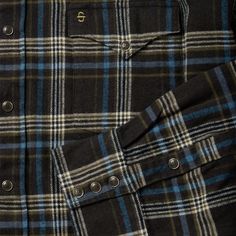 This rugged snap-front flannel shirt features an exclusive brown plaid pattern along with classic western style details like a one-point curved back yoke and a three-snap roper cuff. Crafted from a 100% cotton twill flannel that has been yarn-dyed for rich, lasting color and brushed for a soft appearance, the shirt is garment washed, giving it the lived-in feel of an old favorite that will break in further over time. It has a spread collar with collar stays to keep it in place and is cut in our Western Fall Flannel Shirt With Button Closure, Western Style Flannel Shirt With Button Closure For Fall, Western Style Flannel Shirt For Fall, Brown Button Closure Flannel Shirt, Brown Flannel Shirt With Button Closure, Brown Snap Button Button-up Flannel Shirt, Plaid Flannel Shirt For Ranch In Fall, Plaid Flannel Shirt With Snap Buttons, Brown Button-up Flannel Shirt For Outdoor