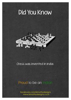 a black and white poster with words on it that says, did you know? chess was