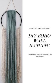 the diy boho wall hanging project for beginners