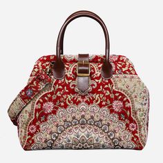 Oriental Wine Carpet Handbag Purse carpet bag MCW Handmade Carpet Bag Purse, Victorian Carpet, Traditional Carpet, Large Travel Bag, Work Tote Bag, Carpet Bag, Mens Travel Bag, Handmade Purses, Modern Carpet