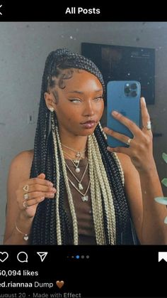 Cute Box Braids, Big Box Braids Hairstyles, Blonde Braids, Box Braids Hairstyles For Black Women, Braids Hairstyles Pictures, Cute Box Braids Hairstyles, Protective Hairstyles Braids, Box Braids Styling, Pretty Braided Hairstyles