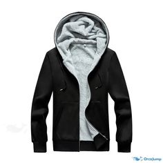 OrcaJump - Stylish Hooded Multi-color Outerwear: Upscale Cotton-padded and Thickened Cardigan Coat Style Cardigan, Cardigan Coat, Types Of Collars, Types Of Sleeves, Multi Color, Sleeve Length, Zipper, Collar, Long Sleeve