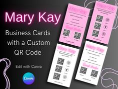 the mary kay business cards with a custom qr code