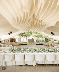 the tables and chairs are set up for an event