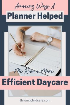 a woman writing on a notepad with the words, amazing ways a planner helped me to