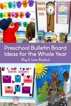 the back to school bulletin board ideas for the whole year play learn pre - k