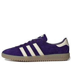 adidas Bermuda 'College Purple' IE7427 Casual Purple Adidas Sneakers, Casual Sneakers With Rubber Sole For Sports Events, Adidas Casual Sneakers With Three Stripes, Adidas Logo Sneakers For Sports Events, Casual Adidas Sneakers With Round Toe, Adidas Casual Sneakers For Sports Events, Adidas Casual Sneakers With Athletic Fit, Adidas Casual Athletic Sneakers, Three Stripes Low-top Sneakers For Sports Events