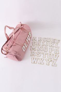 Pink gym bag BAG ONLY! FOR PASTE LETTERS please search LETTERS 100%Nylon 18.5*9*10.23 117031 Pink Gym Bag, Beach Dance, Pink Gym, Custom Pool, Dance Ballet, School Accessories, Custom Pools, Weekend Bag, Pool Beach