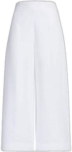 Trousers White, Cropped Trousers, Wide Leg, Trousers, White