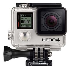 the gopro hero 4 camera is next to its protective case and lens protectors