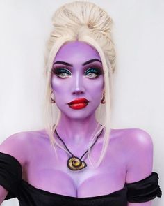 Ursula Makeup, Costumes Scary, Ursula Costume, Clever Halloween, Villain Costumes, Amazing Halloween Makeup, Character Makeup