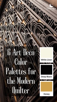 black and white art deco color palettes for the modern quilter by deep lines