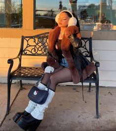 Winter Birthday Outfit Y2k, Bratz Baddie Outfits, Bratz Outfit Black Women, Outfit Ideas Baddie Winter, Birthday Fits Black Women Winter, Cute Outfits With Earmuffs, Time Square Outfit Winter, Winter Outfits Y2k Snow, Y2k Bimbocore Outfits Winter