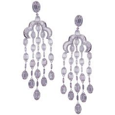 Ballroom Chandelier, Classy Aesthetics, Oval Chandelier, Diamond Chandelier Earrings, Diamond Chandelier, French Clip, Diamond Tiara, Baguette Diamonds, Fancy Jewelry