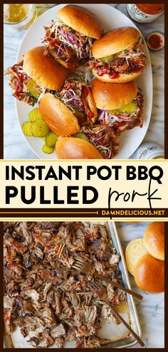 Look forward to trying this summer recipe! It lets you have an easy dinner idea, thanks to the Instant Pot. Served with your favorite BBQ sauce, these pulled pork sandwiches are the BEST. So smoky, so juicy, so flavorful! Pulled Pork Slaw, Pulled Pork Instant Pot Recipe, The Best Pulled Pork, Best Pulled Pork, Instant Pot Pulled Pork, Carolina Pulled Pork, Pressure Cooker Pork, Bbq Pulled Pork Sandwiches, Pulled Pork Recipe