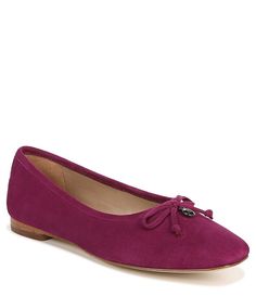 From Sam Edelman, the Meadow Bow Detail Ballet Flats feature: Leather and Synthetic upper SE logo embroideryBow-detailed toeLeather liningApprox. 0.25" heel height Imported. Dark Orchid, Black Ballet Flats, Womens Ballet Flats, Calf Hair, Ballet Flat, Contemporary Fashion, Bow Detail, Signature Logo