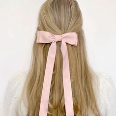 hairstyle April 2024, Pink Quartz, Bow Hair Clips, Bow Clips, Rapunzel, Hair Inspo, Hair Bows, Ballet, Angel