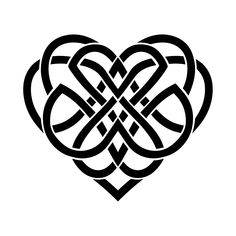 a heart with two intertwined hearts in the middle