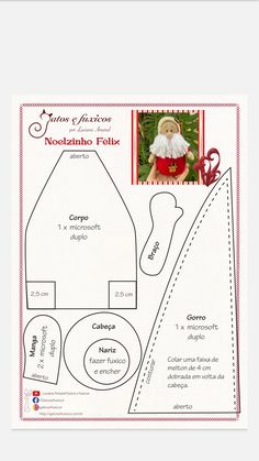 the paper doll is cut out to make it look like santa