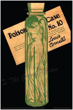 an advertisement for the perfume company, poison case no 10 in green on black