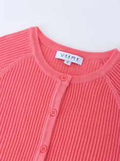 Add a pop of color to your wardrobe with our Ribbed Knit Cardigan-Coral. Easy to pair and style, this is sure to be a season favorite! Pink Ribbed Cardigan Casual Style, Pink Ribbed Cardigan, Pink Ribbed Casual Cardigan, Pink Fitted Ribbed Cardigan, Pink Crew Neck Cardigan With Textured Knit, Cotton V-neck Ribbed Cardigan, Pink Knit Button-up Cardigan, Pink Cotton Button-up Cardigan, Teen Skirts